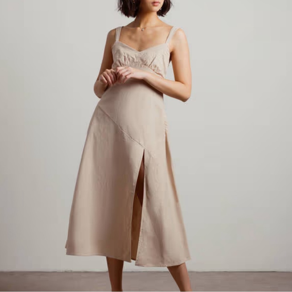 Tan Midi Dress